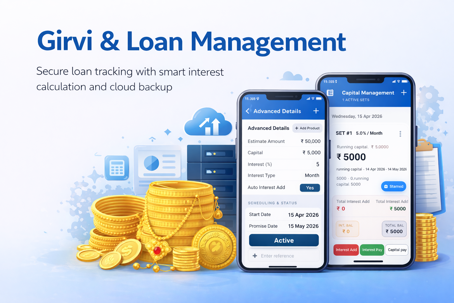 Loan and girvi management mobile app