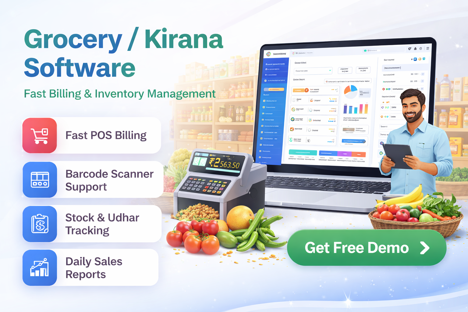 Grocery kirana store billing software